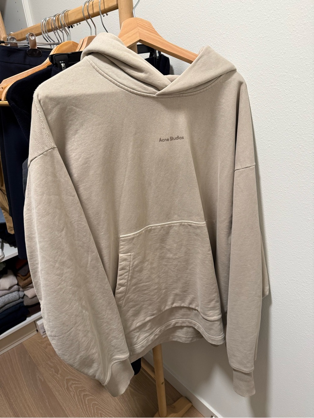 Acne Men's Beige Hoodie